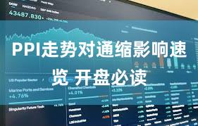 PPI走势对通缩影响速览 开盘必读